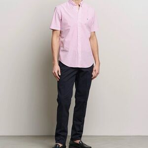 Ralph Lauren Pink and White Striped Button Down Shirt